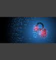 data security cyber or information privacy vector image