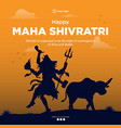 happy maha shivratri banner design vector image vector image