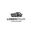 vintage car silhouette logo vector image vector image