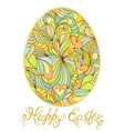 colorful easter egg on white background vector image vector image