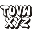 graffiti font part 3 vector image vector image