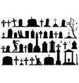 gravestones and tombstones set vector image