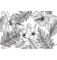 hawaiian pattern seamless background vector image
