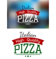 italian pizza label or banner vector image vector image