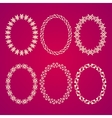 set of 6 oval frames vector image