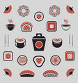 collection minimalist traditional asian food menu vector image