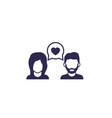 dating love chat icon vector image