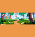 forest path to mountain nature background vector image