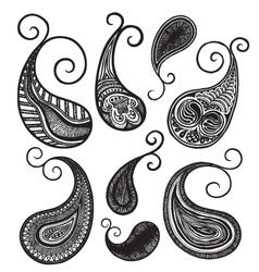 Hand drawing paisley Royalty Free Vector Image