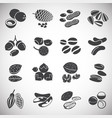 nuts related icons set on background for graphic vector image
