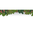 xmas seamless green border christmas decoration vector image vector image