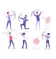business archer office manager shooting to goal vector image