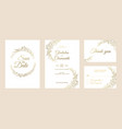 minimalist wedding invitation card template design vector image