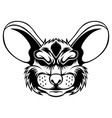 mouse head black and white drawing mascot vector image