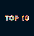 top 10 concept word art vector image vector image
