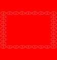 two hearts red and white vector image vector image