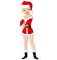 santa girl vector image
