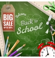 back to school sale background eps 10 vector image
