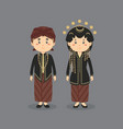 Character west java wearing traditional dress Vector Image