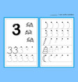 Ordering numbers worksheet number range up to 20 Vector Image