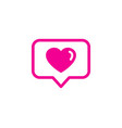 love social network logo icon design vector image