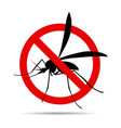 no mosquito fly stop sign vector image vector image