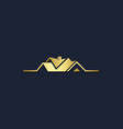 home real estate gold logo vector image