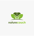 nature leaf couch logo icon template vector image
