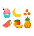 images of colourful vivid fruit for summer menu vector image vector image
