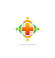 medicine cross hospital colored logo vector image