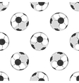 soccer balls seamless pattern in black and white vector image