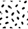 black paint brush strokes seamless pattern vector image