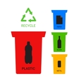 colored recycle containers ecological vector image vector image
