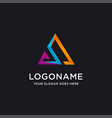 modern letter s triangle logo icon vector image vector image