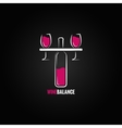 wine red and white balance concept design vector image