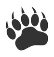 bear paw print icon on white background claw vector image