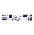 computer accessories set pc equipment devices vector image vector image