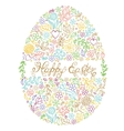 easter egg on white background vector image vector image