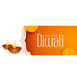 nice happy diwali indian festival web wide banner vector image vector image