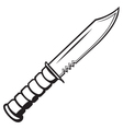 silhouette of a knife vector image vector image