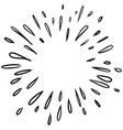 starburst sunburst hand drawn design element vector image