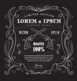 hand drawn frame vintage label chalkboard vector image