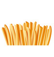 salty tasty french fries delicious potato sticks vector image vector image