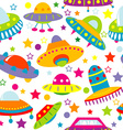 cartoon space ship seamless vector image
