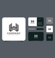 initials letter w logo design line style vector image vector image