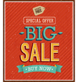 big sale typographic design vector image