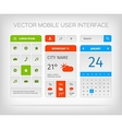 set of mobile user interface and icons for app vector image