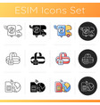 traveler equipment icons set vector image vector image