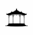 Silhouette of a bandstand Royalty Free Vector Image