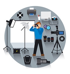 Professional photo camera Royalty Free Vector Image